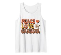 Peace Love Canasta Card Game Canasta Lover Card Game Tank Top