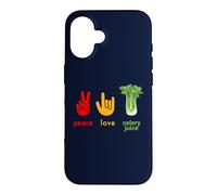 Peace Love Celery Juice Funny Organic Juicing Juicer Health Case for iPhone 16