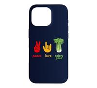 Peace Love Celery Juice Funny Organic Juicing Juicer Health Case for iPhone 16 Pro