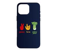 Peace Love Celery Juice Funny Organic Juicing Juicer Health Case for iPhone 16 Pro Max