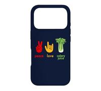Peace Love Celery Juice Funny Organic Juicing Juicer Health Case for iPhone 17 Pro