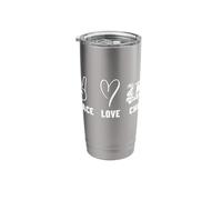 Peace Love Chess Men Women Cute Chess Player Stainless Steel Insulated Tumbler