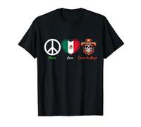 Peace, Love, Cinco De Mayo Skull - Mexican Fiesta Party Value Graphic T-Shirt, Men, Black, XL