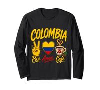 Peace Love Coffee Colombia Long Sleeve T-Shirt