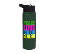 Peace Love Color Guard Cute Colorguard Stainless Steel Insulated Water Bottle