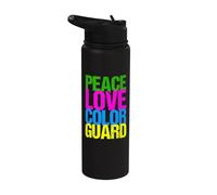 Peace Love Color Guard Cute Colorguard Stainless Steel Insulated Water Bottle