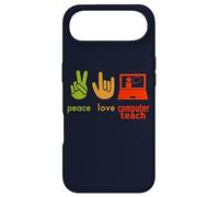 Peace Love Computer Teacher Funny Teaching Costume Case for iPhone Air