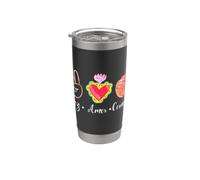 Peace Love Conchas Pan Dulce Funny Mexican Spanish Saying Stainless Steel Insulated Tumbler