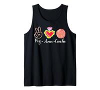 Peace Love Conchas Pan Dulce Funny Mexican Spanish Saying Tank Top