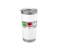 Peace Love Cooking Cute Chef Stainless Steel Insulated Tumbler