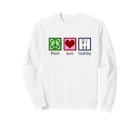 Peace Love Cooking Cute Chef Sweatshirt