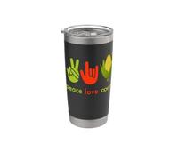 Peace Love Corn Funny Corn Farmer Agriculture Farming Stainless Steel Insulated Tumbler