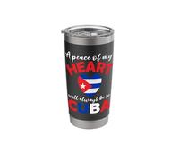 Peace Love Cuba Pride Design Stainless Steel Insulated Tumbler