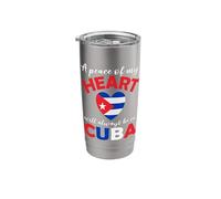 Peace Love Cuba Pride Design Stainless Steel Insulated Tumbler