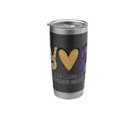 Peace Love Cure Alzheimer's Awareness for Supportive Stainless Steel Insulated Tumbler