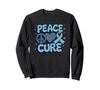 Peace Love Cure Blue Ribbon Awareness Sweatshirt