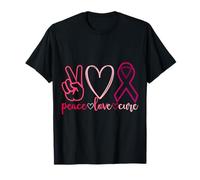 Peace Love Cure Breast Cancer Awarenes T-Shirt