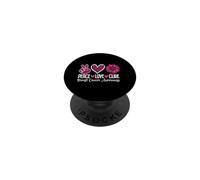 Peace Love Cure Breast Cancer Awareness PopSockets Adhesive PopGrip
