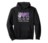 Peace Love Cure Crohn's Awareness - IBD Fighter Pullover Hoodie