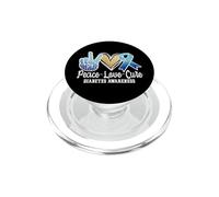 Peace Love Cure Diabetes Awareness PopSockets PopGrip for MagSafe