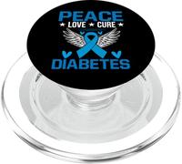 Peace Love Cure Diabetes PopSockets PopGrip for MagSafe