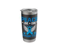 Peace Love Cure Diabetes Stainless Steel Insulated Tumbler