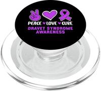 Peace Love Cure Dravet Syndrome Awareness PopSockets PopGrip for MagSafe