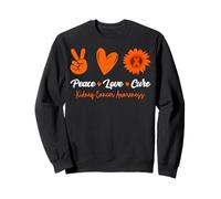 Peace Love Cure Kidney Cancer Awareness Kidney Warrior Sweatshirt