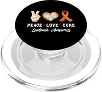 Peace Love cure Leukemia awareness men women kids Leukemia PopSockets PopGrip for MagSafe