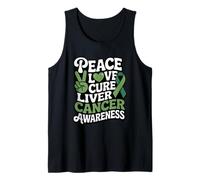 Peace Love Cure Liver Cancer Awareness Tank Top