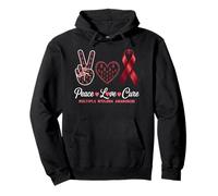 Peace Love cure multiple myeloma awareness men women kids Pullover Hoodie