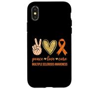Peace Love Cure Multiple Sclerosis Awareness Case for iPhone X/XS