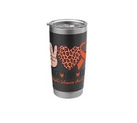 Peace Love Cure Multiple Sclerosis Awareness for Supporters Stainless Steel Insulated Tumbler