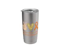 Peace Love Cure Multiple Sclerosis Awareness Stainless Steel Insulated Tumbler