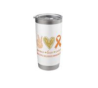 Peace Love Cure Multiple Sclerosis Awareness Stainless Steel Insulated Tumbler