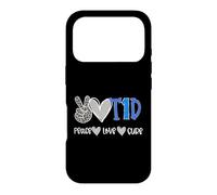 Peace Love Cure Type One Diabetes Awareness T1D Case for iPhone 17 Pro