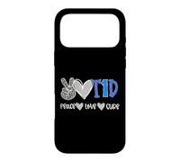 Peace Love Cure Type One Diabetes Awareness T1D Case for iPhone 17 Pro Max