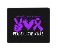 Peace Love Curing Pancreatic Cancer Awareness Mouse Mat Soft Mousepad Portable Mouse Pad For Gaming Office Pc 25X30Cm