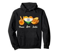 Peace Love Curry Indian Food Lover Pullover Hoodie
