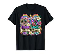 Peace Love Diamond Painting Retro Craft Hobby Shirt Value Graphic T-Shirt