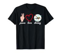 Peace Love Diving Funny Scuba Diver Free Diving T-Shirt