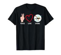 Peace Love Diving Funny Scuba Diver Free Diving T-Shirt