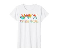Peace Love Dodgeball Coach Dodge Ball Player Gaga Ball Value Graphic T-Shirt