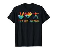 Peace Love Dodgeball Coach Dodge Ball Player Gaga Ball Value Graphic T-Shirt