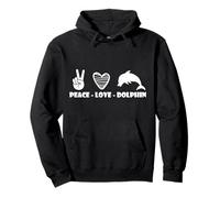 Peace Love Dolphin Whale Dolphins Underwater world Ocean Pullover Hoodie