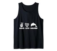 Peace Love Dolphin Whale Dolphins Underwater World Ocean Tank Top