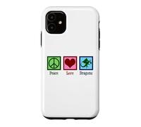 Peace Love Dragons Cute Dragon Case for iPhone 11