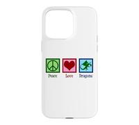 Peace Love Dragons Cute Dragon Case for iPhone 15 Pro Max