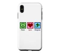 Peace Love Dragons Cute Dragon Case for iPhone XS Max