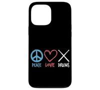 Peace Love Drums Drumsticks Musician Marching Band Drummer Case for iPhone 13 Pro Max